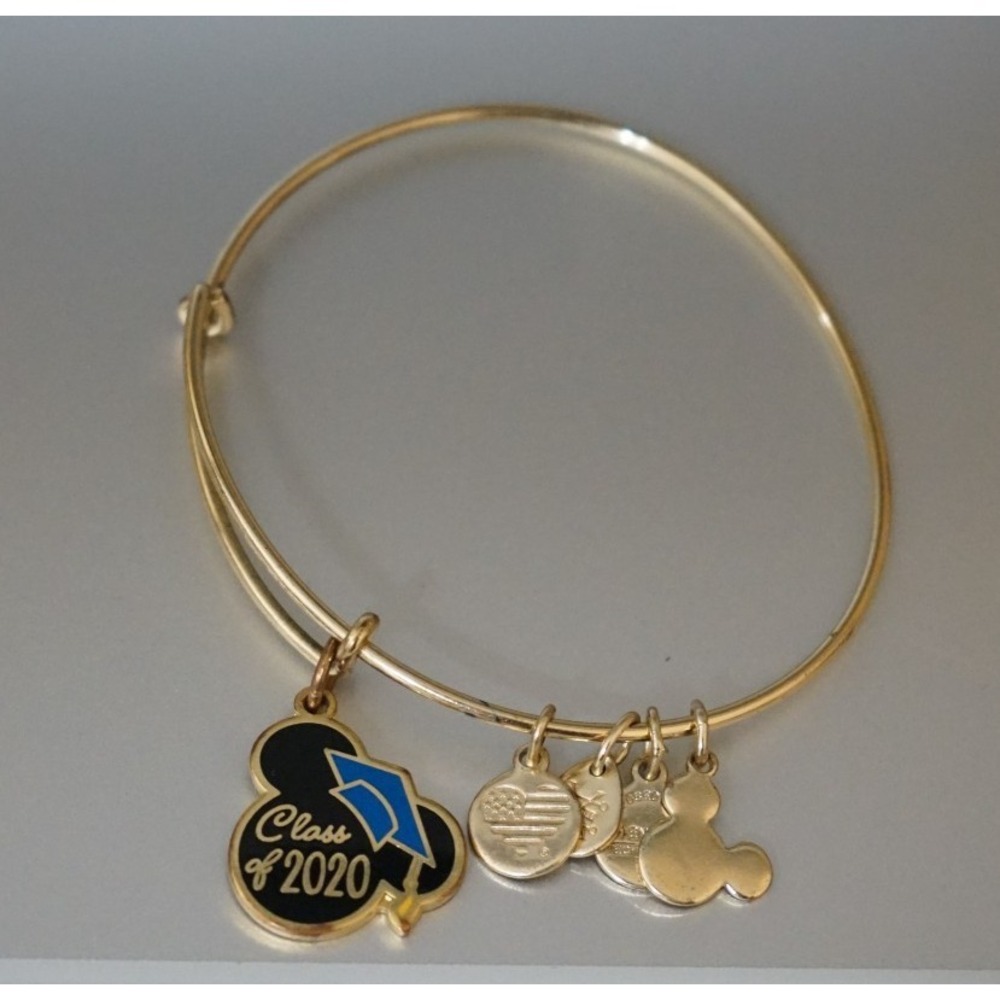 Disney Parks Alex & Ani Class of 2020 Graduation Cap Bangle‎ Bracelet Gold
